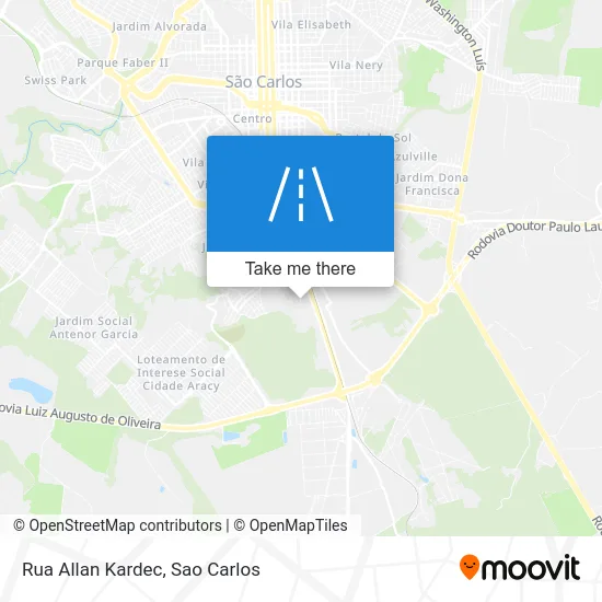 Rua Allan Kardec map