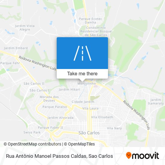 Rua Antônio Manoel Passos Caldas map