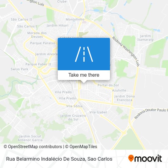 Rua Belarmino Indalécio De Souza map