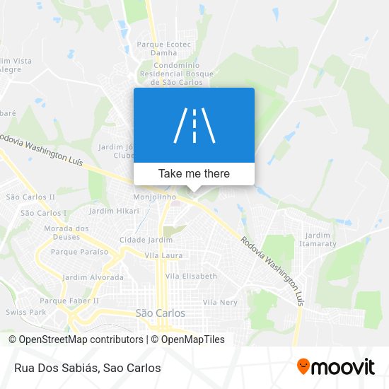Rua Dos Sabiás map