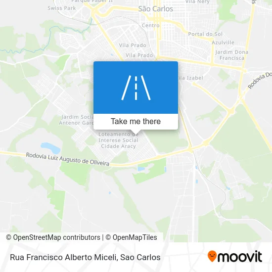 Rua Francisco Alberto Miceli map
