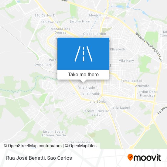 Rua José Benetti map