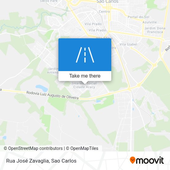 Rua José Zavaglia map