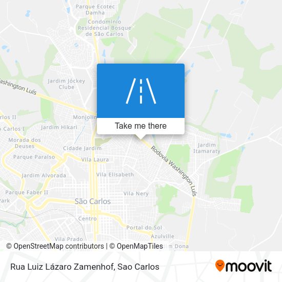 Rua Luiz Lázaro Zamenhof map