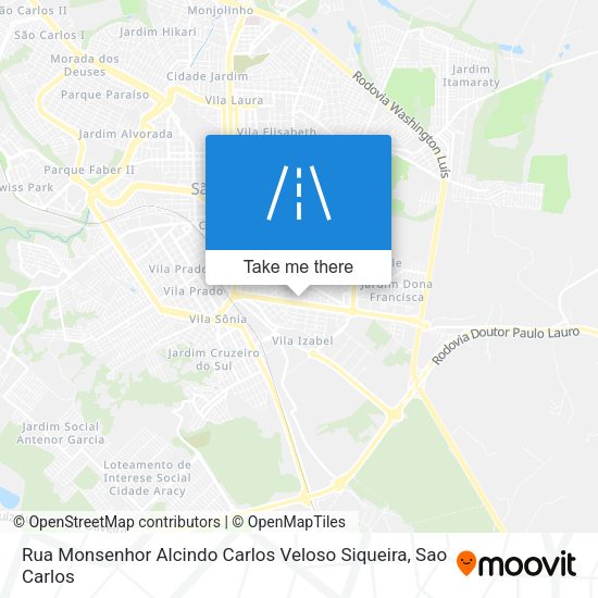 Rua Monsenhor Alcindo Carlos Veloso Siqueira map