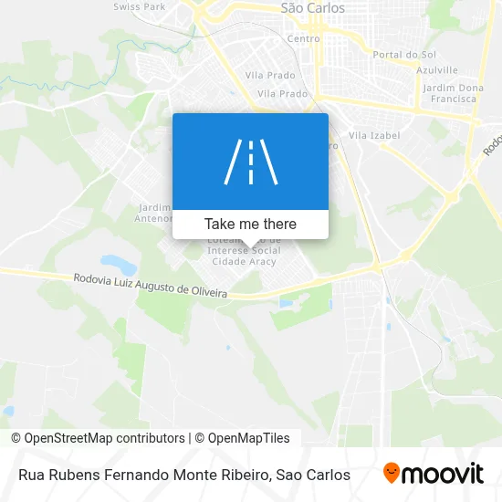 Rua Rubens Fernando Monte Ribeiro map