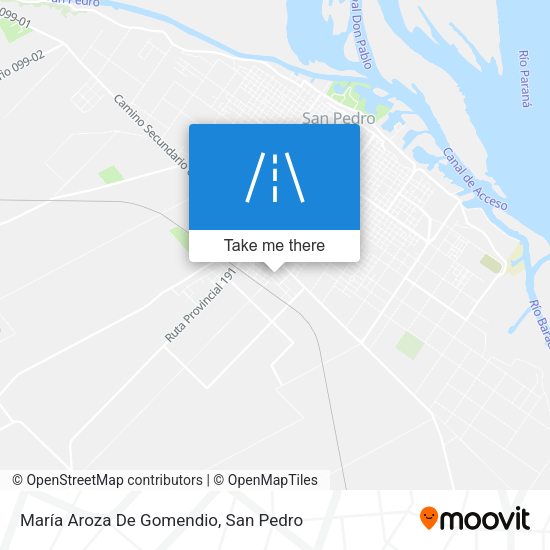 Mapa de María Aroza De Gomendio