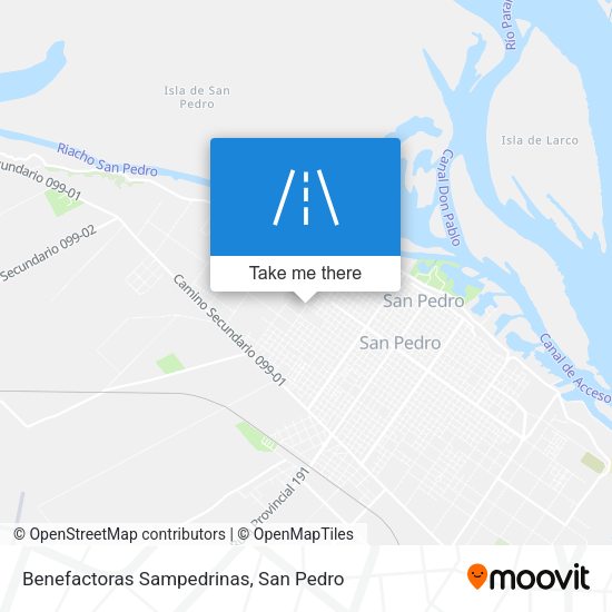 Benefactoras Sampedrinas map
