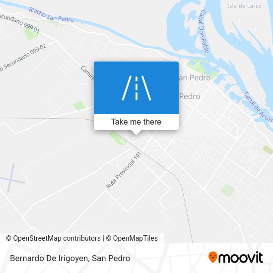 Bernardo De Irigoyen map