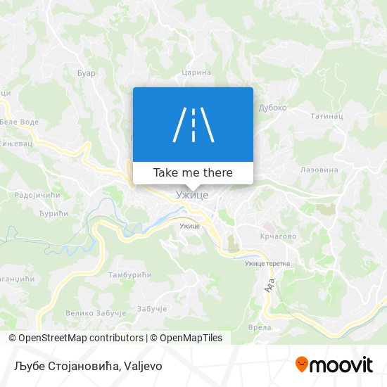 Љубе Стојановића map