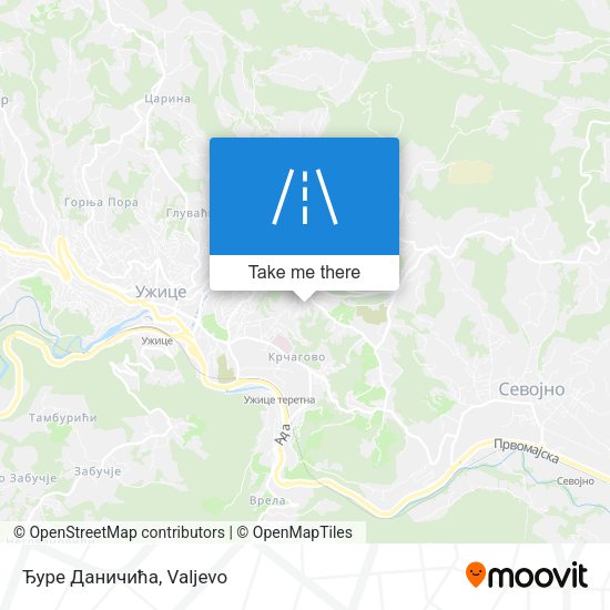 Ђуре Даничића map