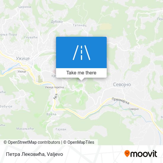 Петра Лековића map