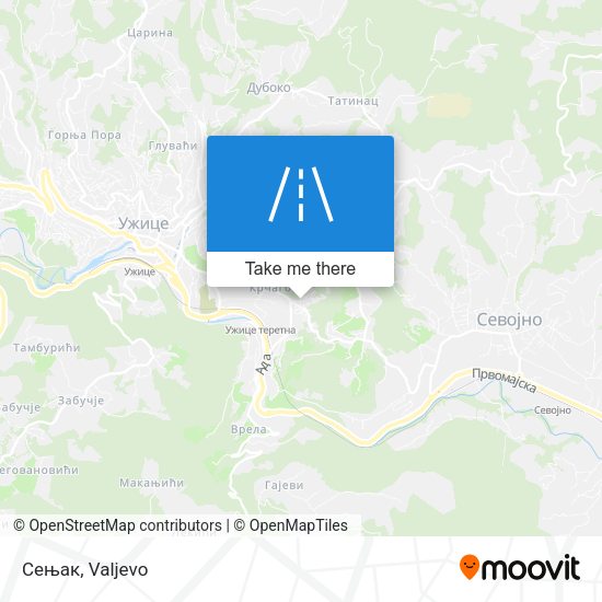 Сењак map