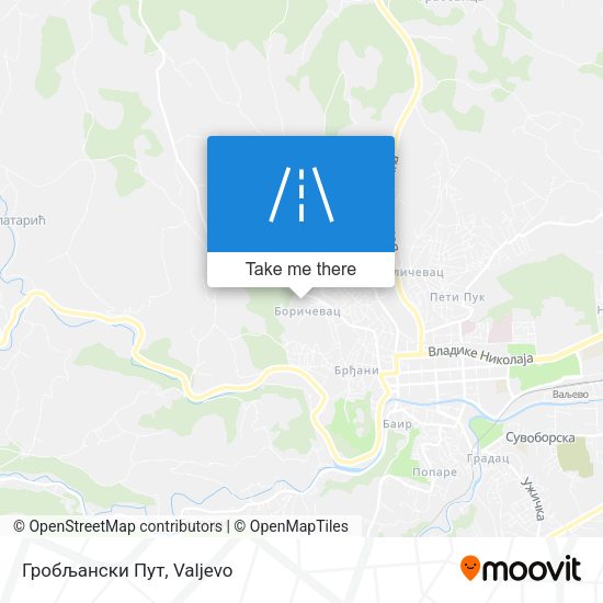 Гробљански Пут map