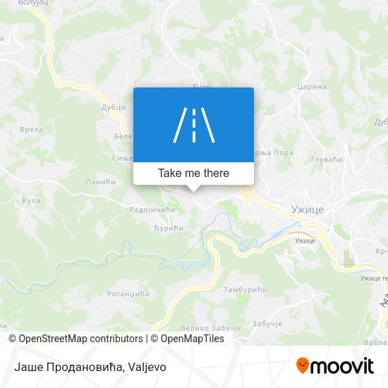 Јаше Продановића map