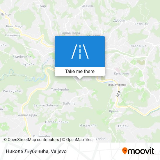Николе Љубичића map