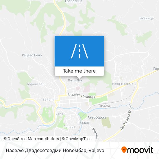 Насеље Двадесетседми Новембар map