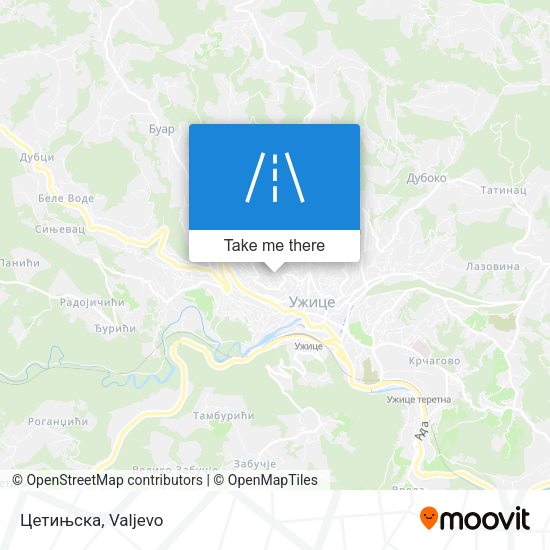 Цетињска map