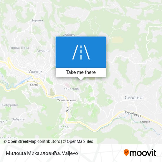 Милоша Михаиловића map