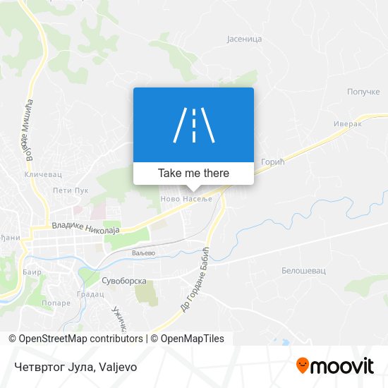 Четвртог Јула map