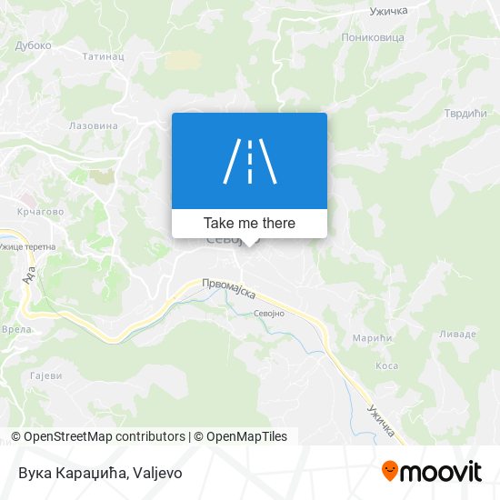 Вука Караџића map