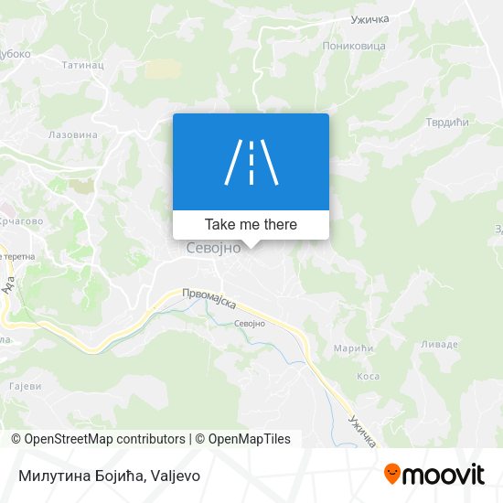 Милутина Бојића map