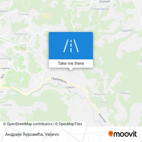 Андрије Ђуровића map