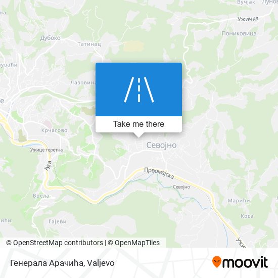 Генерала Арачића map