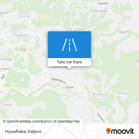 Нушићева map