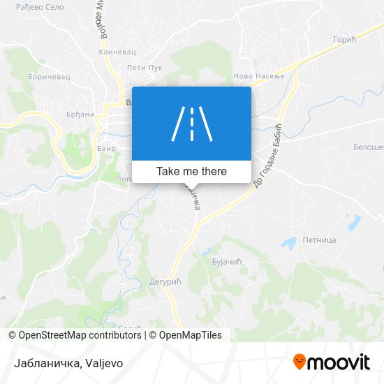 Јабланичка map