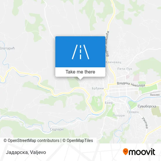 Јадарска map