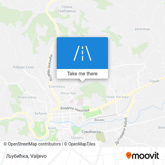 Љубићка map