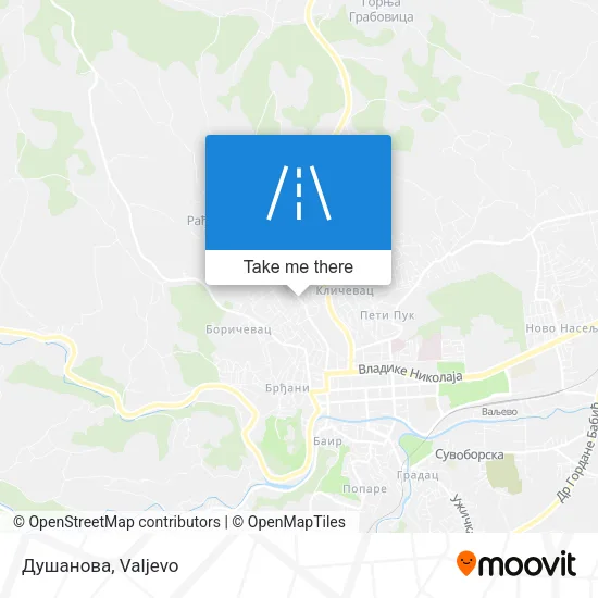 Душанова map