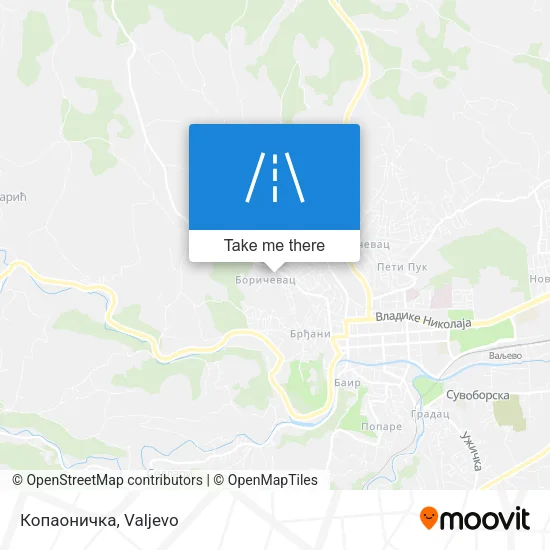 Копаоничка map