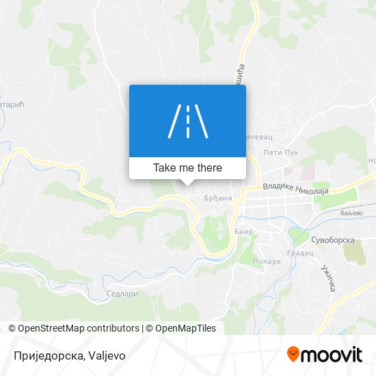 Приједорска map