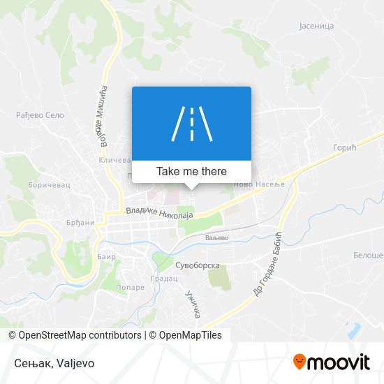 Сењак map