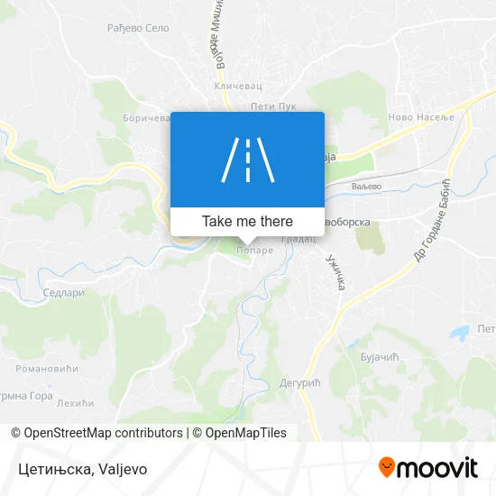 Цетињска map
