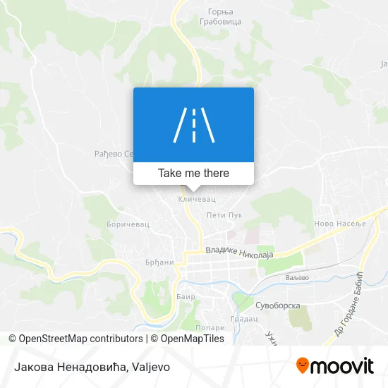 Јакова Ненадовића map