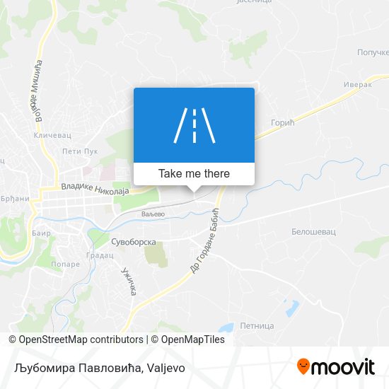 Љубомира Павловића map