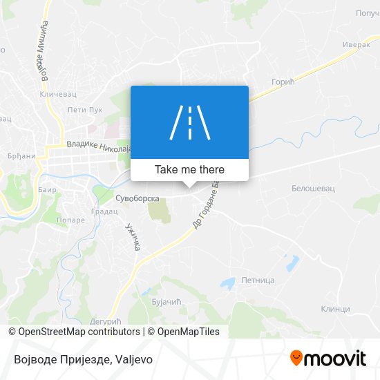 Војводе Пријезде map