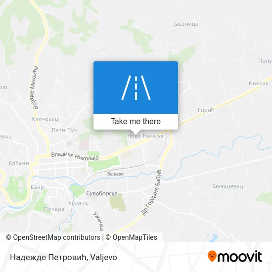 Надежде Петровић map