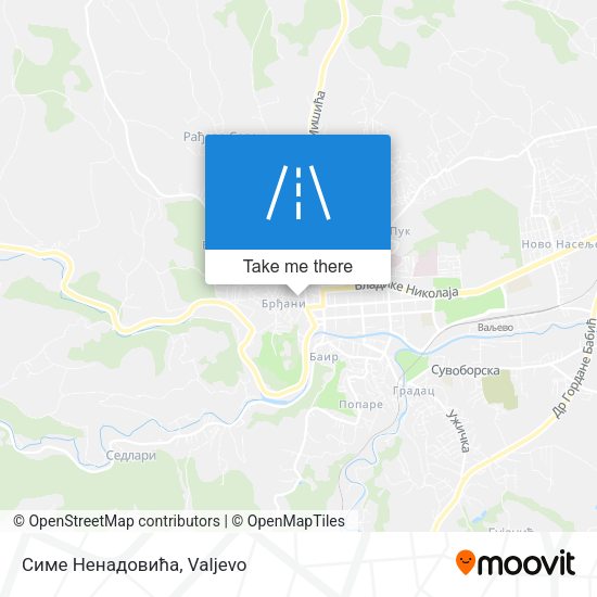 Симе Ненадовића map