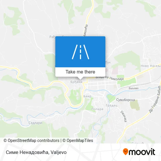 Симе Ненадовића map
