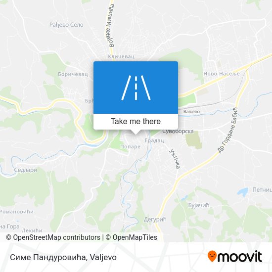 Симе Пандуровића map