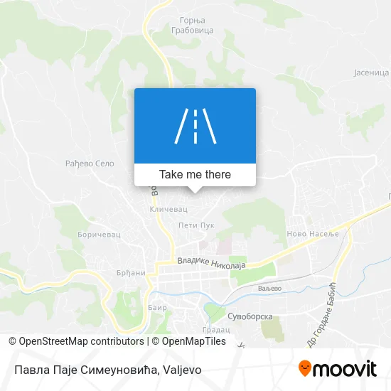 Павла Паје Симеуновића map