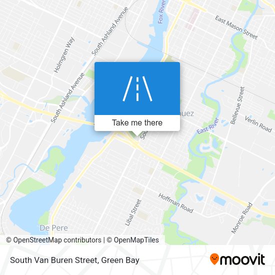 South Van Buren Street map