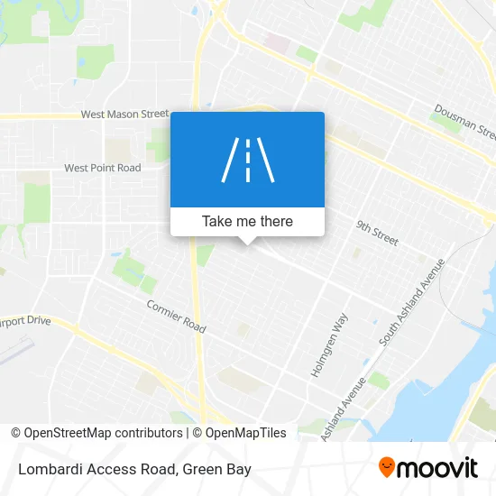 Lombardi Access Road map