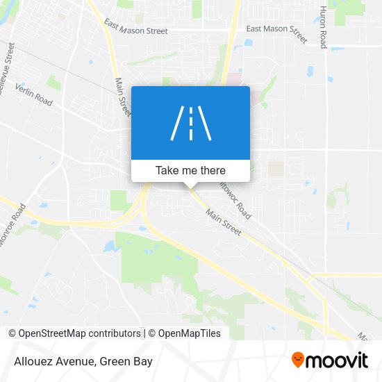 Mapa de Allouez Avenue