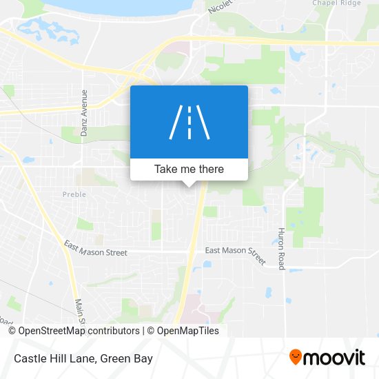 Castle Hill Lane map