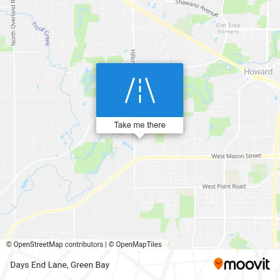 Days End Lane map